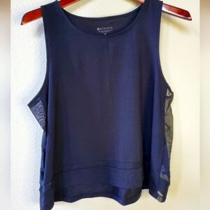 Athleta Essence Women's Mesh Trim Tank. Black. Size LP